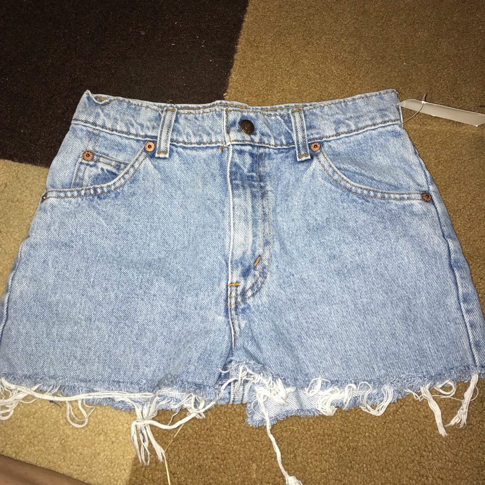 Original vintage Levi Strauss cut off jean shorts